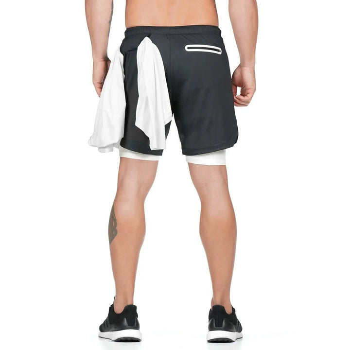 Camo Running Shorts Men Sports Shorts 2 In 1 Quick Dry Workout Training Gym Fitness Jogging Short Pants Summer - multishop