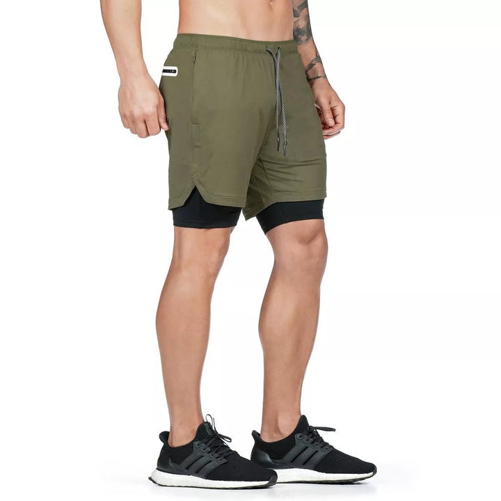 Camo Running Shorts Men Sports Shorts 2 In 1 Quick Dry Workout Training Gym Fitness Jogging Short Pants Summer - multishop