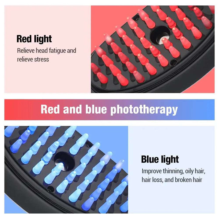 Electric Massage Comb Blue Red Light Therapy - multishop