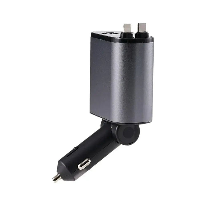 Retractable Car Fast Charger USB Type C Cable For Samsung iPhone Charge Cord Cigarette Lighter Adapter - multishop